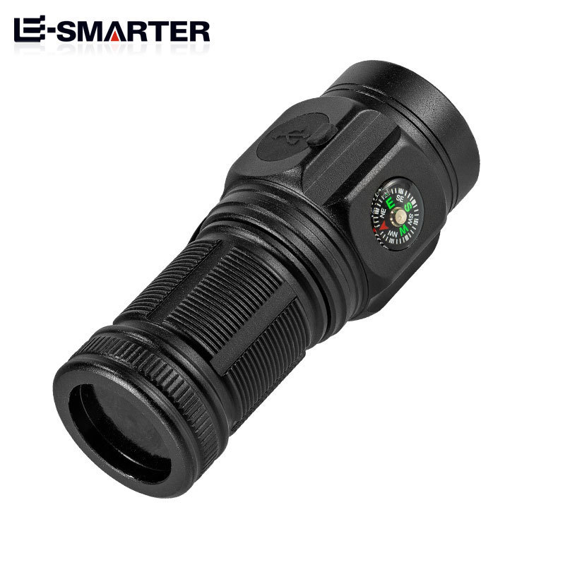 Factory Experience Lampe De Poche Linterna Torch Light Usb Rechargeable Pocket 4 Modes Led Xhp50 Mini Flashlight