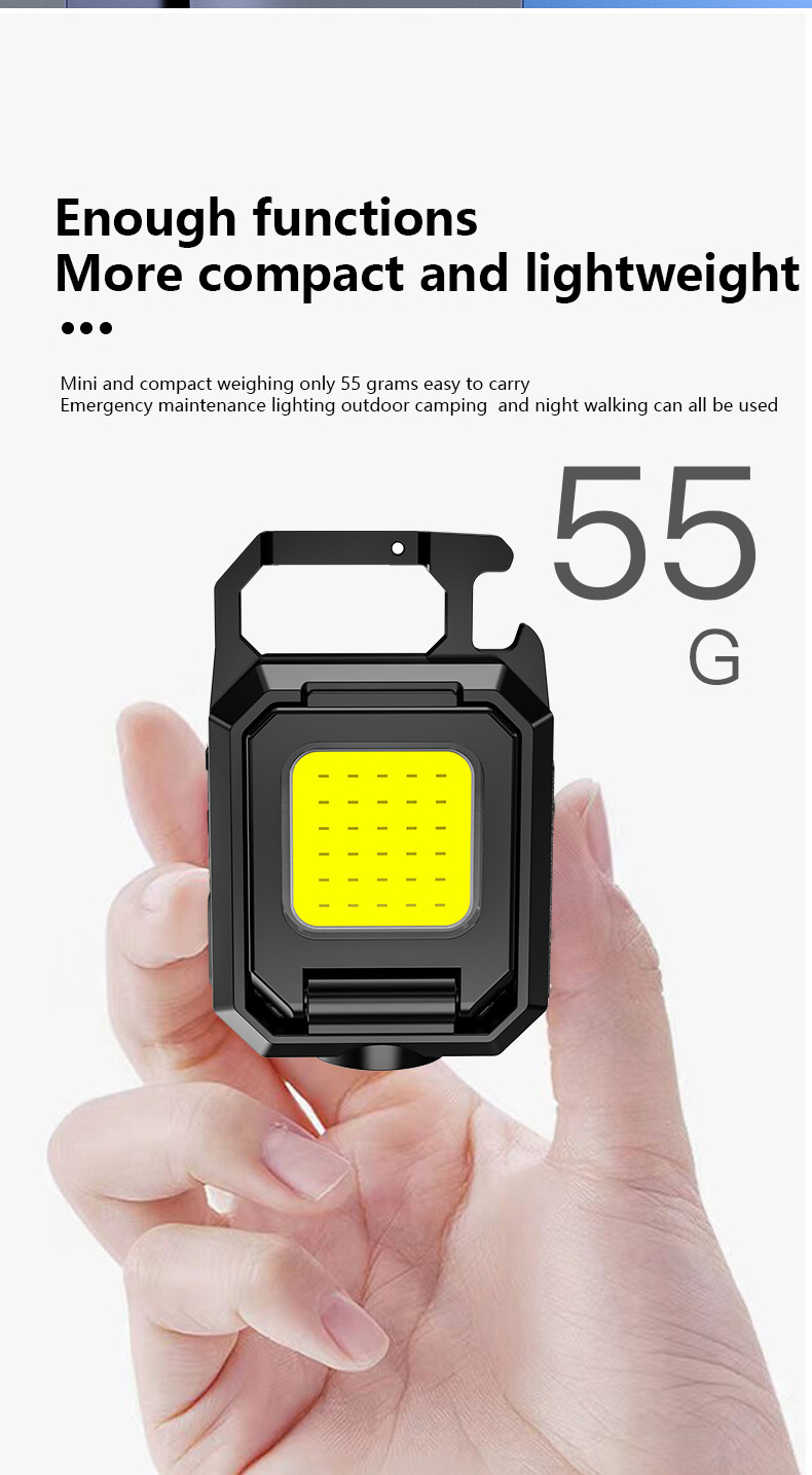 Mini Aluminum Portable Pocket Waterproof Magnetic Rechargeable High Power Led Keychain Flashlight