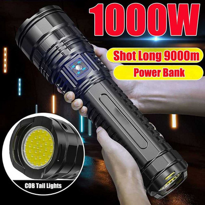 Lampe De Poche Lanterna Linternas Taschenlampe Rechargeable High Lumens 100000 Torch Light Led Long Range Powerful Flashlight