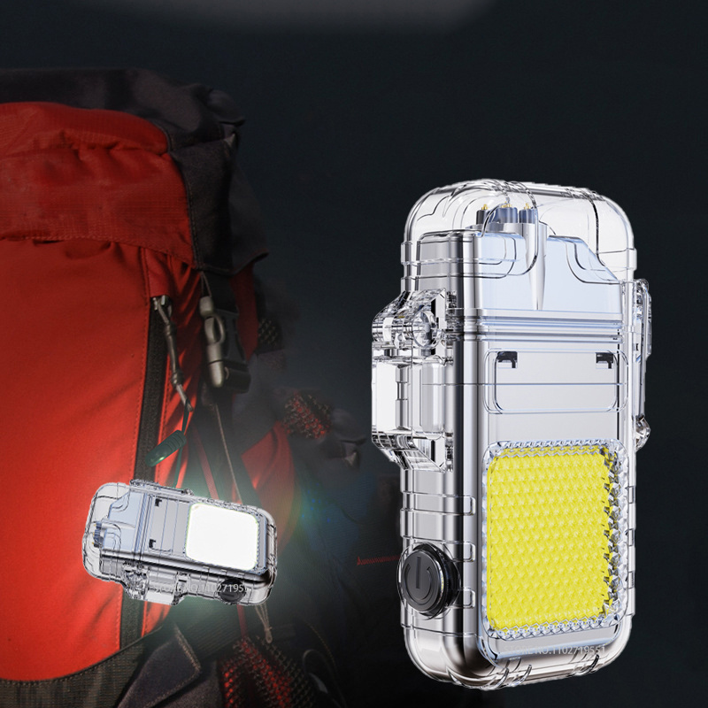 Transparent Plasma Luminous Outdoor Survival Flashlight Waterproof Usb Rechargeable Led Lighter