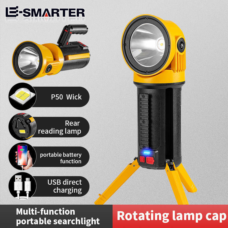 Flashlights Rechargeable High Lumens Camping Cob Portable Long Range Most Powerful Work Light Led Rechargeable Searchlights