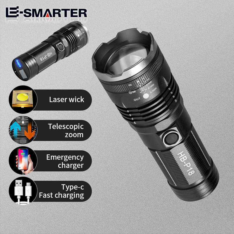 Waterproof Camping Outdoor Tactical Torch Multi-Function Strong Rechargeable Light Linterna Led Flashlight