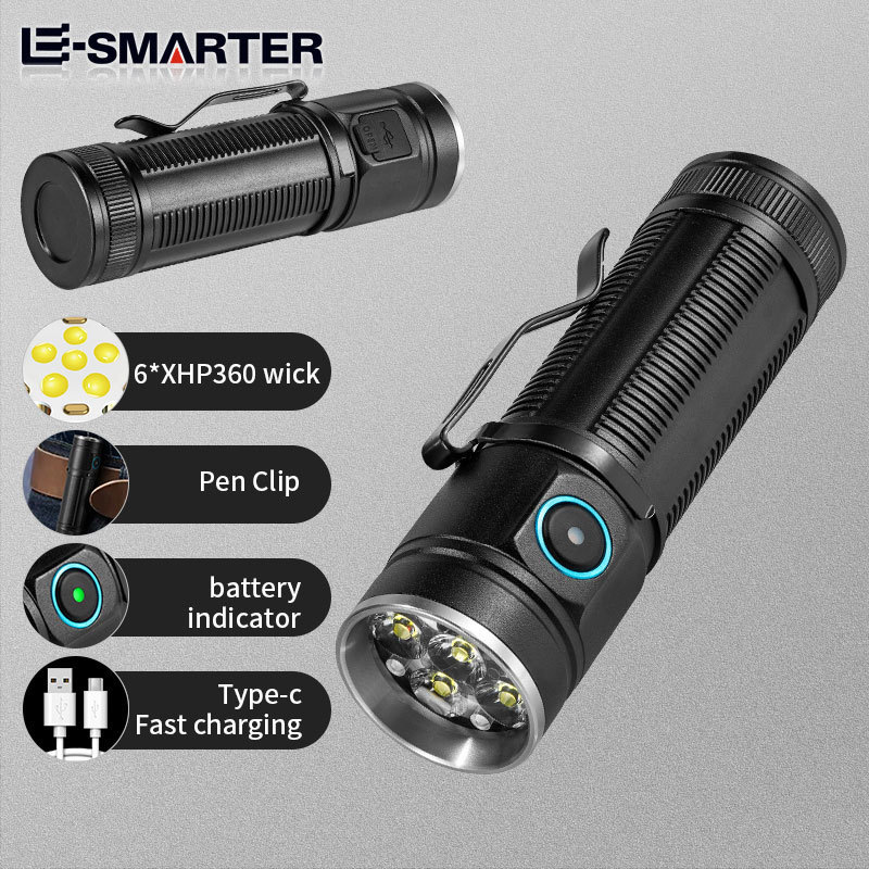 Super Bright Small Edc Magnetic Work Light Portable Rechargeable Aluminum Mini Pen High Power Linterna Led Flashlight With Clip