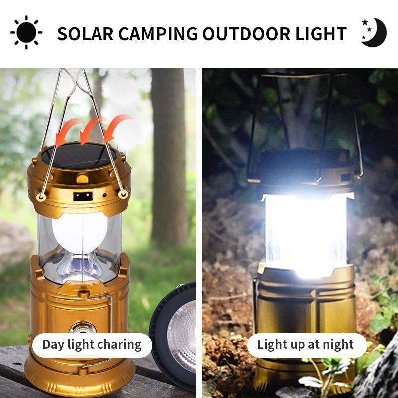 New Design Led Rechargeable Hanging Multi-Function Portable Power Bank Solar Lantern Led Emergency Lighting Camping Lamps