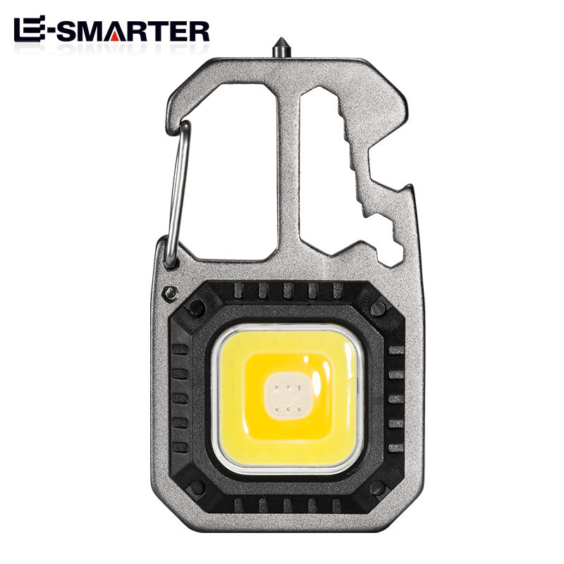 Magnetic Work Light High Brightness Emergency Rechargeable Cob Mini Led Mini Keychain Light With Cigarette Lighter