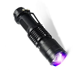 High Quality Aluminum Zoom Black Xhp50 800 Lumen Usb Rechargeable Uv Mini 365Nm Black Light Uv Flashlight