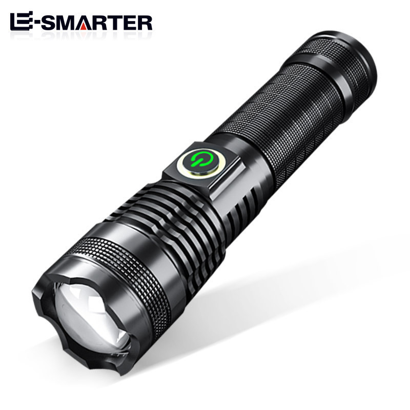 New P50 Strong Light 26650 Lithium Battery Plastic Torches 5000 Lumens Rechargeable Zoomable Flashlights