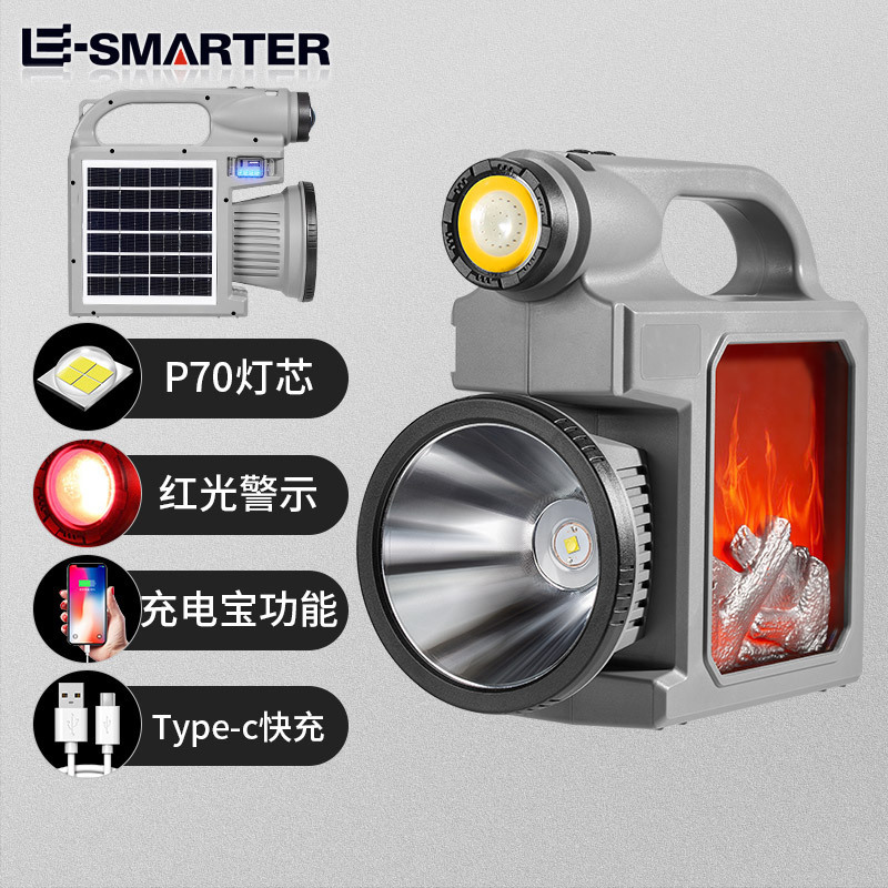 Aluminum Alloy Rechargeable Ip65 P70/Cob 6000 Mah Atmosphere Led Spotlight Hunting 10000 Lumens Flashlight