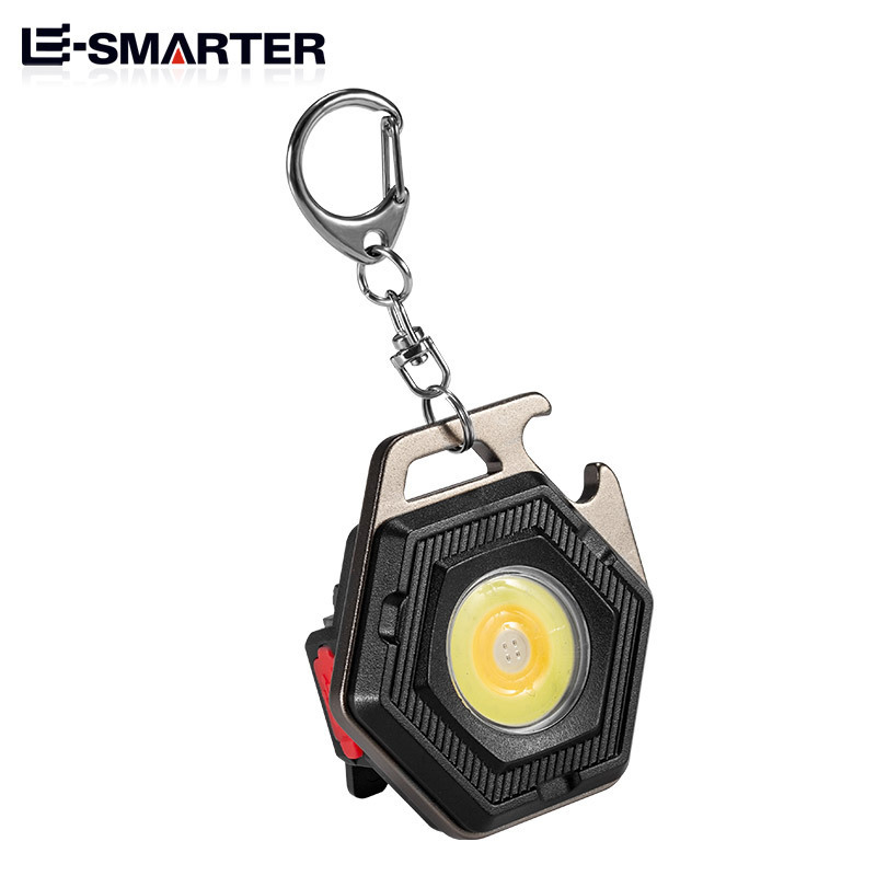 Waterproof Flat Torch Usb Rechargeable Portable Pocket 4 Light Modes Linterna Mini Cob Keychain Flashlight