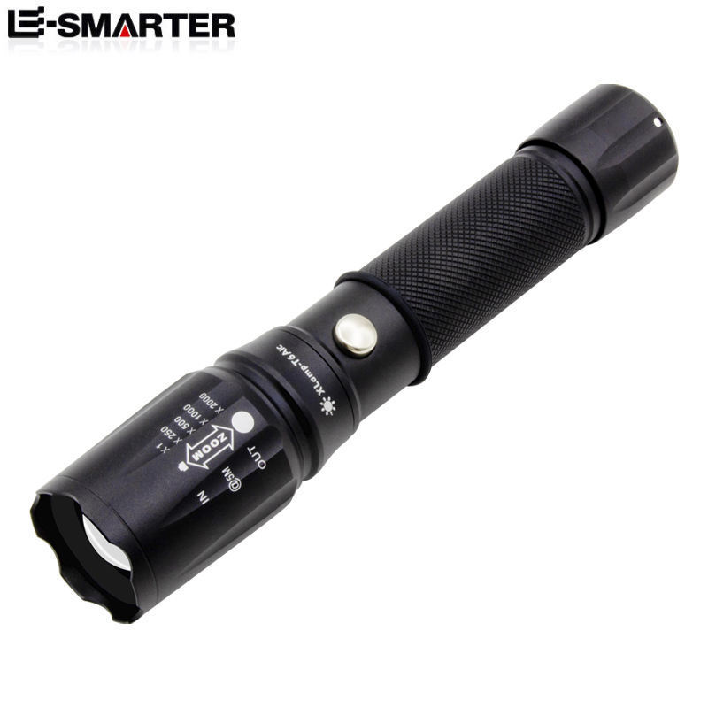 Rechargeable Zoom Lamp 10W Xml T6 Led 1000 Lumen Waterproof Outdoor Torch Led Aluminum Flashlight