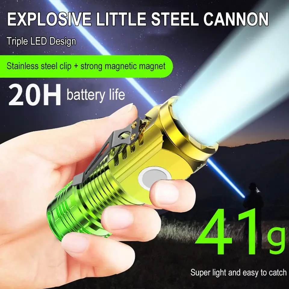 Linternas Taschenlampe Lampe De Poche Water Proof Camping Fishing Diving Laser Rechargeable Flashlight