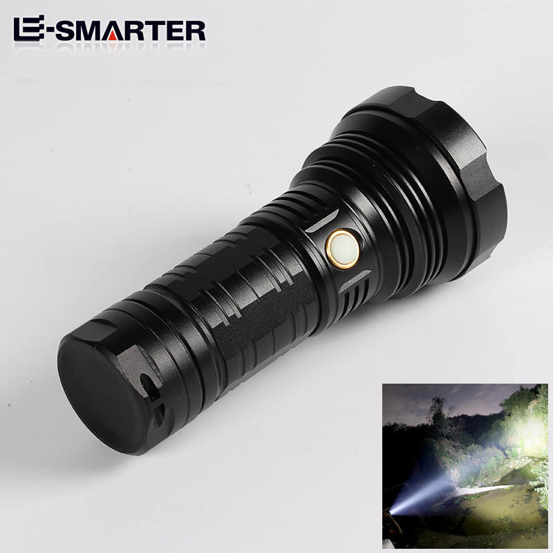 High Lumen Power Display Waterproof Emergency Handle Linternas Alta Potencia Spotlight Searchlight Usb Edc Led Flashlights