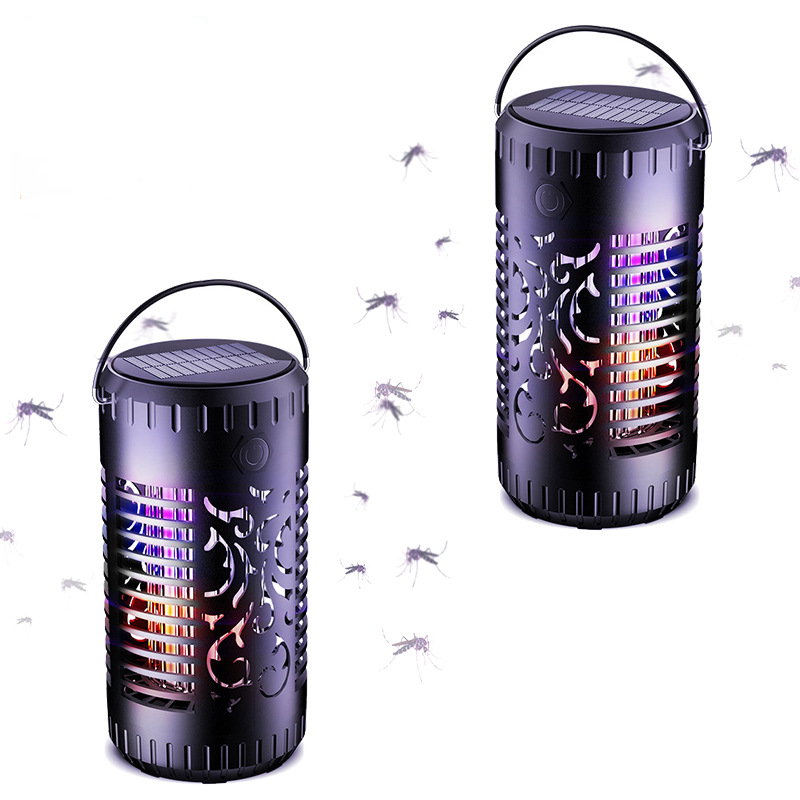 Customized New Models 395Nm Purple Light Multifunctional Function Solar Bug Zapper Electric Mosquito Killer Lamp