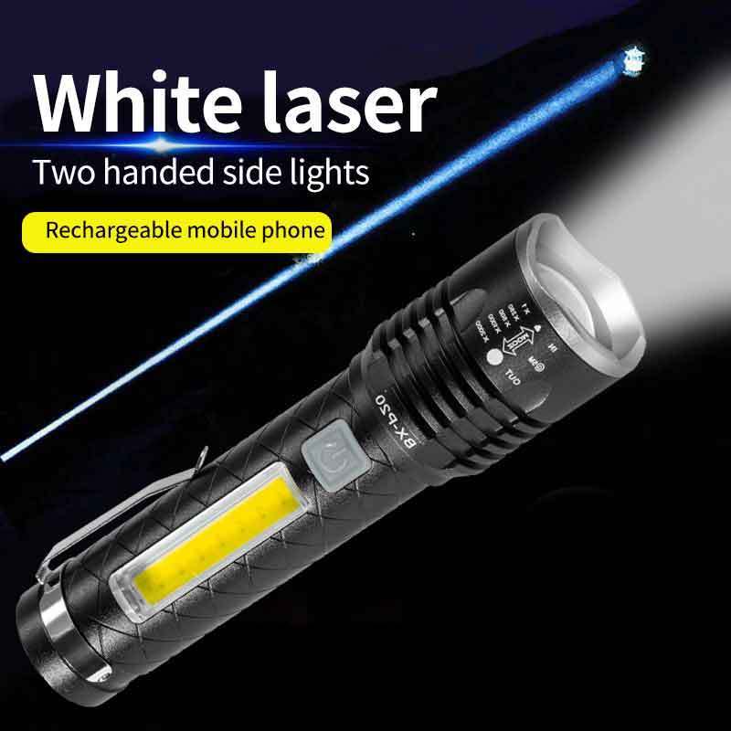 Factory High Bright Powered Portable Waterproof Charging SST40 White Laser Solar Linterna Taschenlampe 18650 Recharge Flashlight