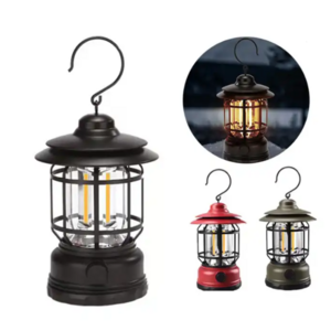 Multifunctional Portable Hanging Tent Night Battery Operated Retro Vintage Lantern Led Camping Lamp