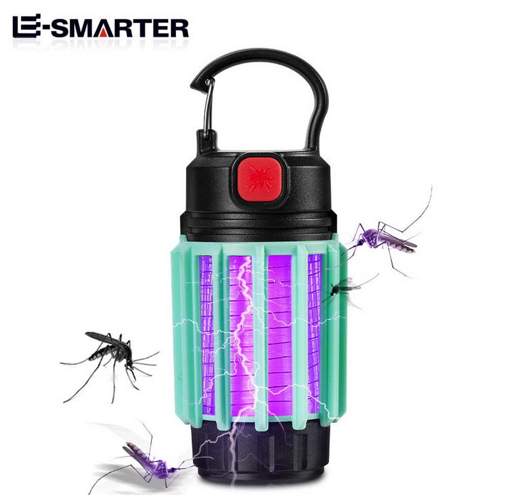 Living Room Baby Room Office Portable Uv Ray & Electric Shock Bug Zappe Solar Light 18650 Battery Camping Lanterns