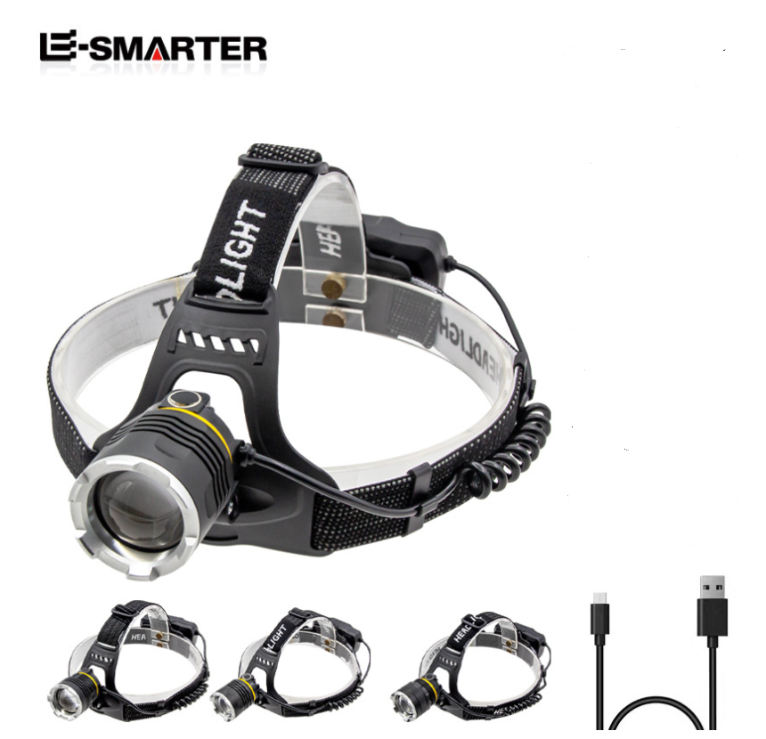 Super Brightness Powerful Rechargeable Aluminum Zoom P70 Camping Searching Head Lamp Headlamps Flashlight