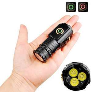 Potente Linterna Led Xhp70 Luz De Flash Inteligente Tipo C Recargable Lanterna Taschenlampe Mini Flashlight