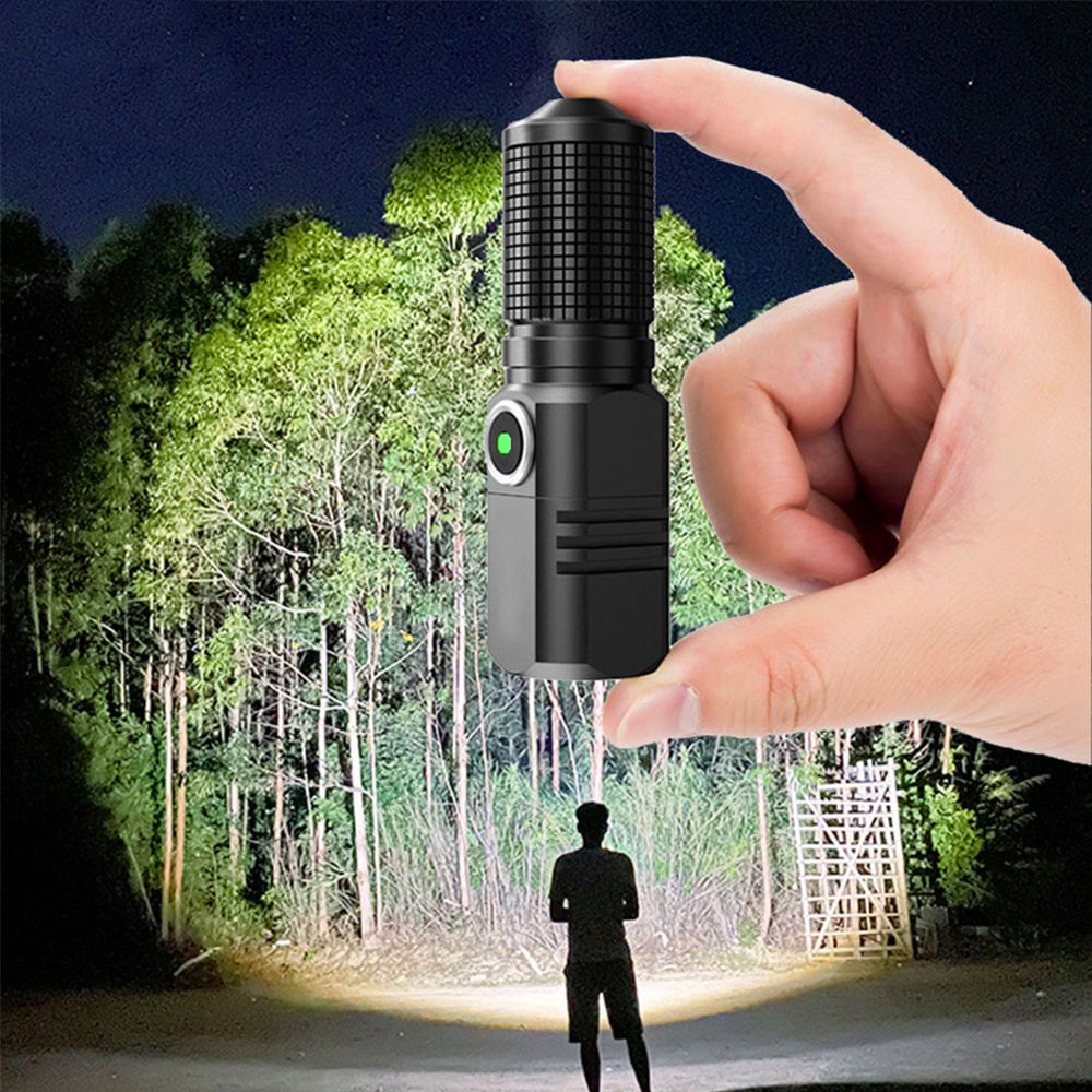 Aluminum Alloy Camping Lamp Emergency Light Zoomable Type C Charging Led Torch Linterna De Buceo Outdoor Waterproof Flashlight