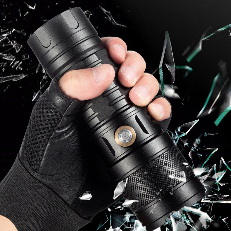 Long Range Powerful Linternas Led 100000 Luminens Alta Potencia Zoomable Industrial Long Fire Flashlight