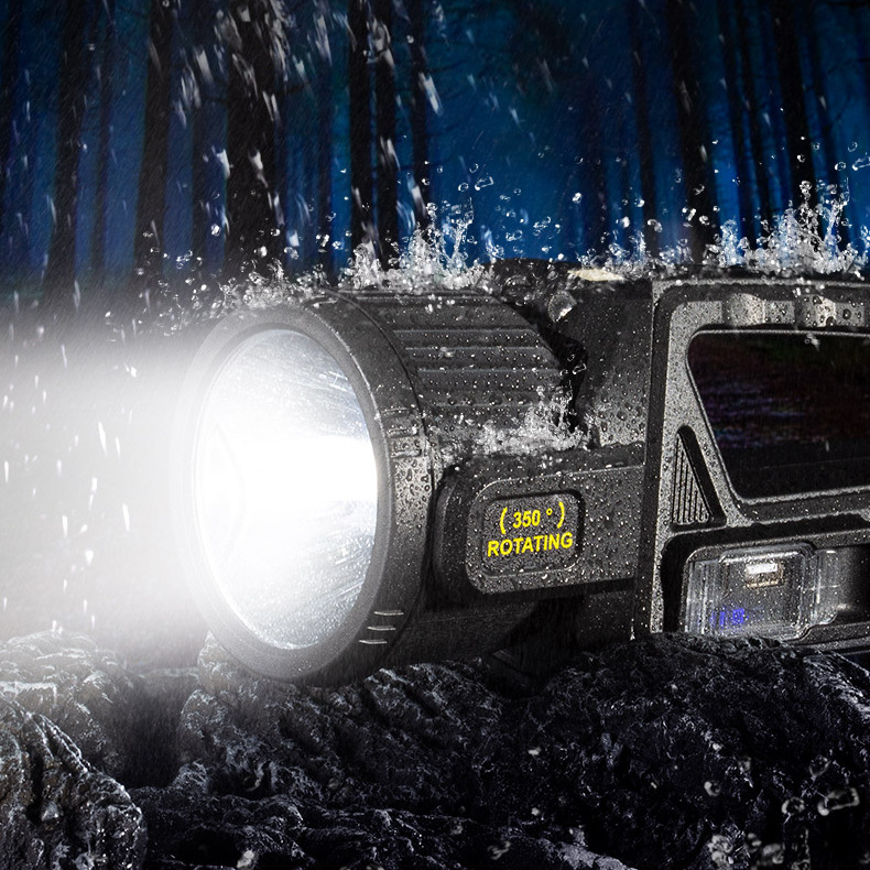 Rechargeable Handheld Led 4 Modes Strong Work Lights Portable Spotlight Handheld Flashlight