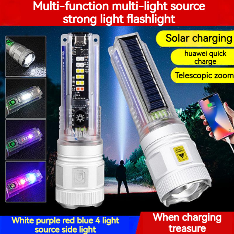 Outdoor Strong Light Rainproof Zoomable Usb Rechargeable Aluminum Mini Edc Lanterna Keychain Flashlight