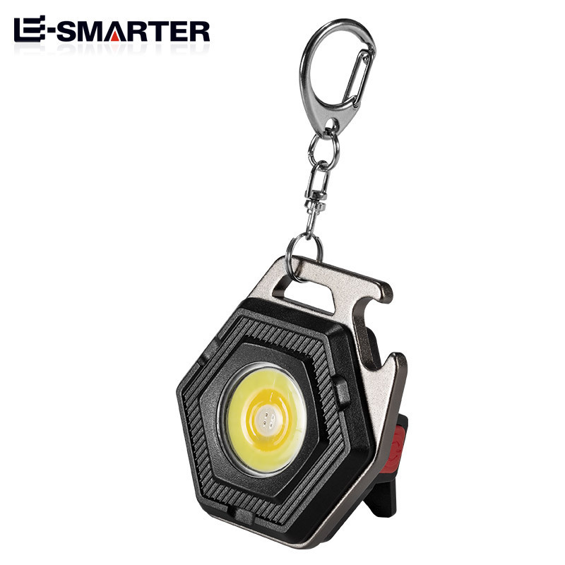 Waterproof Flat Torch Usb Rechargeable Portable Pocket 4 Light Modes Linterna Mini Cob Keychain Flashlight