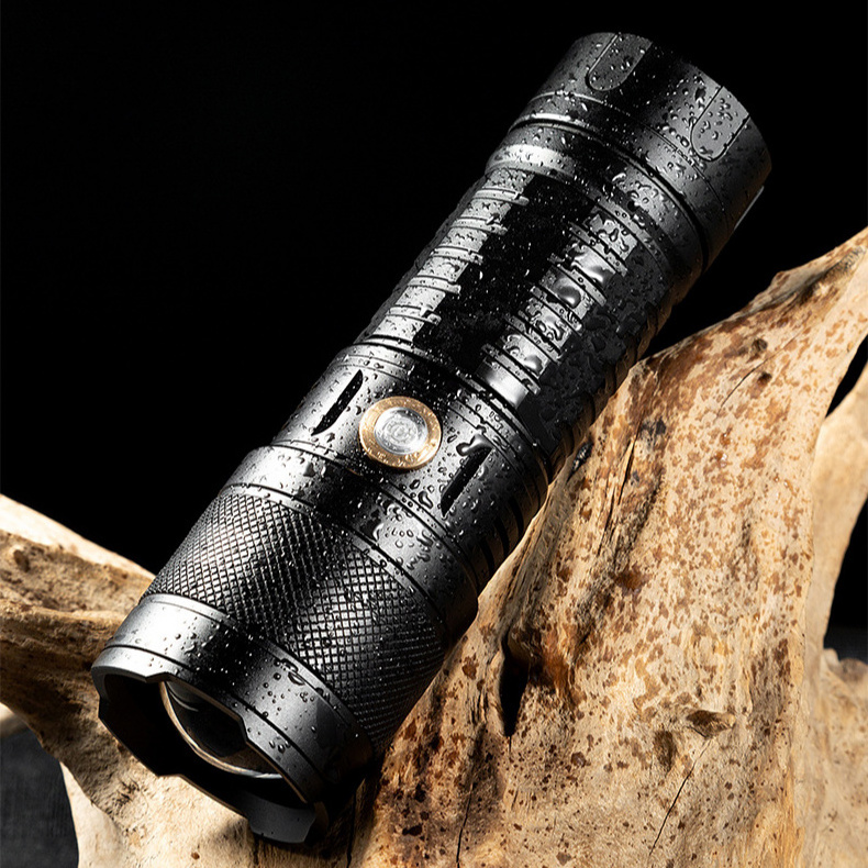 Long Range Powerful Linternas Led 100000 Luminens Alta Potencia Zoomable Industrial Long Fire Flashlight