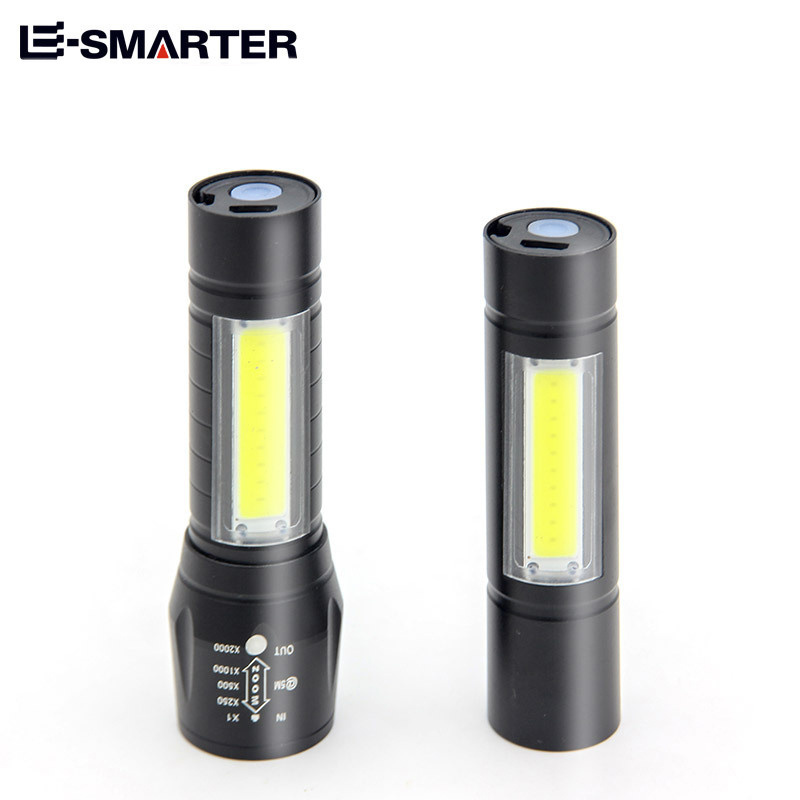 Outdoor Camping Tactical Torch Long Range Zoomable Portable Multifunctional Small Led Mini Flashlights