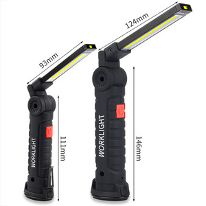 Rechargeable Led Grill Light Flashlights 5 Modes 360 Rotate Portable Cob Led Work Light With Magnetic Base