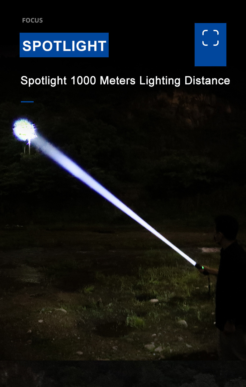 Long Range Powerful Super Bright 100000 Lumen High Power Linterna Recargable Usb Linterna De Buceo Flashlights & Torches