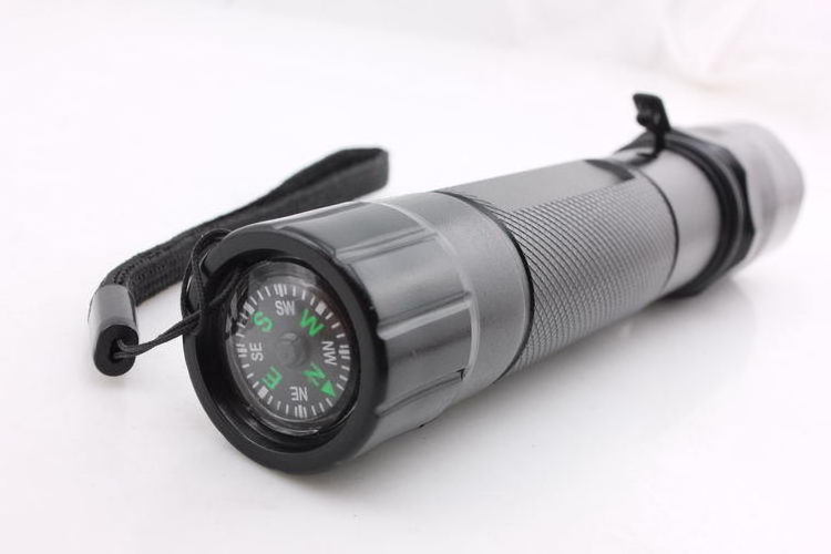 3 Mode Dc Input High Power Super Bright Aluminum Detector Uv Handle Torch Light Led Flashlight With Compass