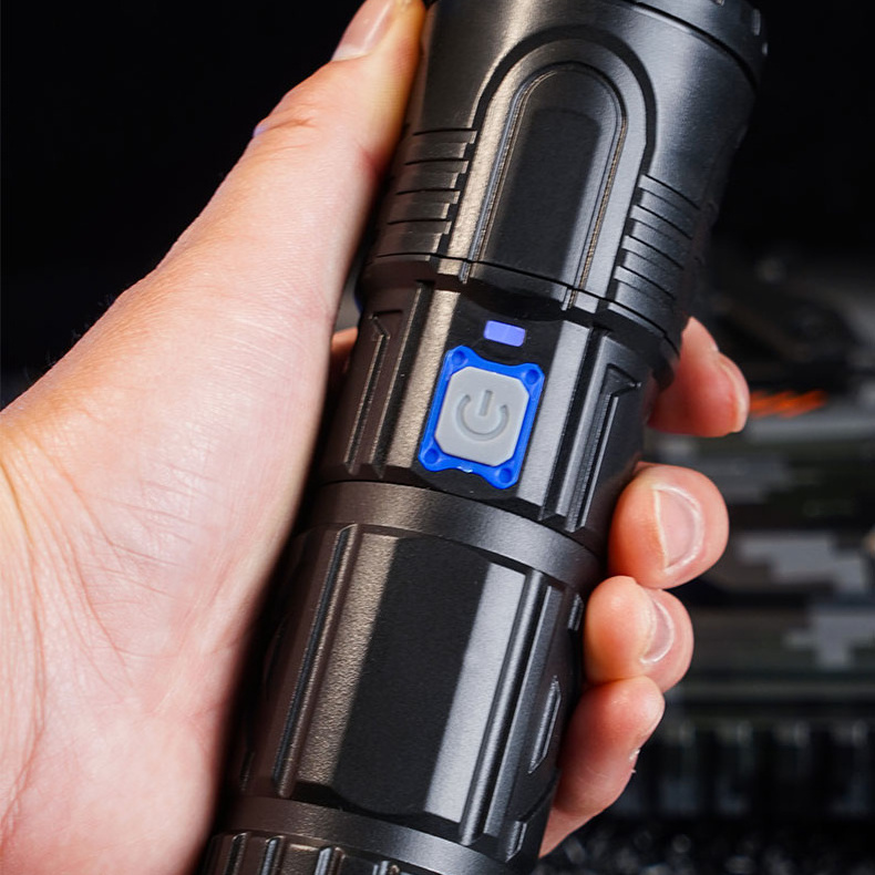 Rechargeable Led Long Range Powerful Camping Torch Lamp 2000 Lumens Diving Underwater Small Flashlight