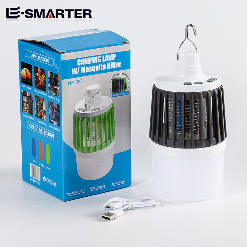 Factory Wholesale 2 In 1 Multifunctional Industrial Bug Zapper Mosquito Killer Portable Lanterns Camping Lamps