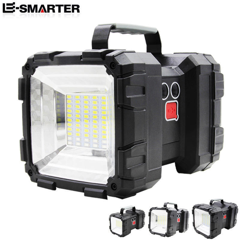 Super Bright Double Head Emergency Light Searchlight Floodlight Xhp70 High Lumens Linternas Led Solar Flashlight