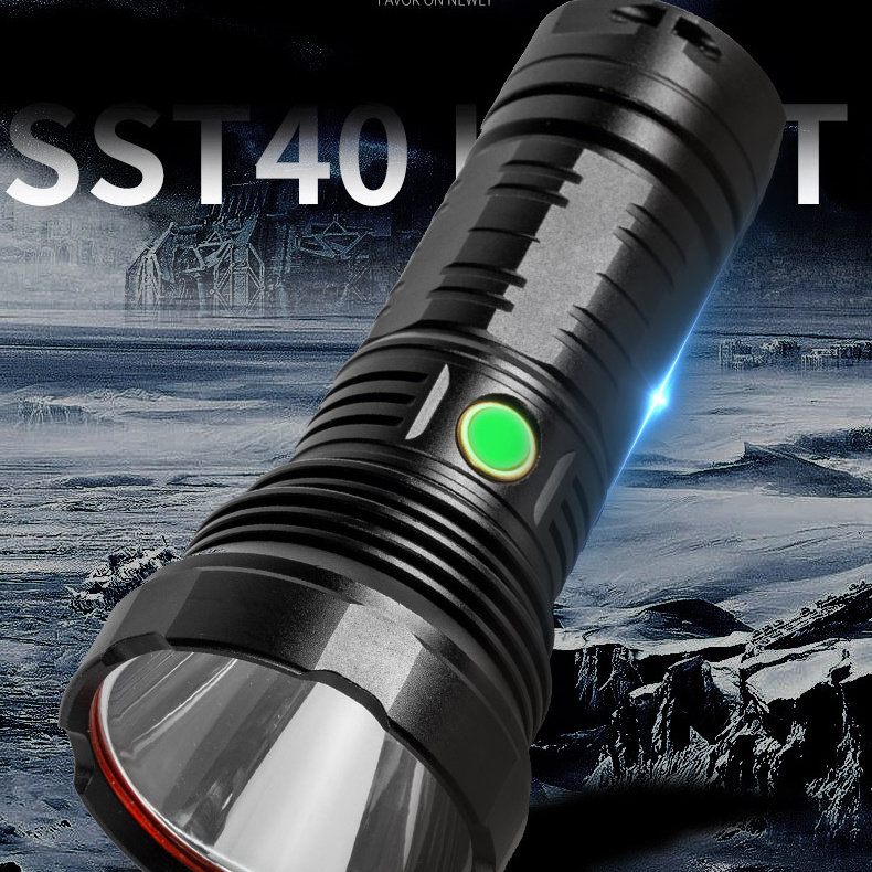 High Lumen Power Display Waterproof Emergency Handle Linternas Alta Potencia Spotlight Searchlight Usb Edc Led Flashlights