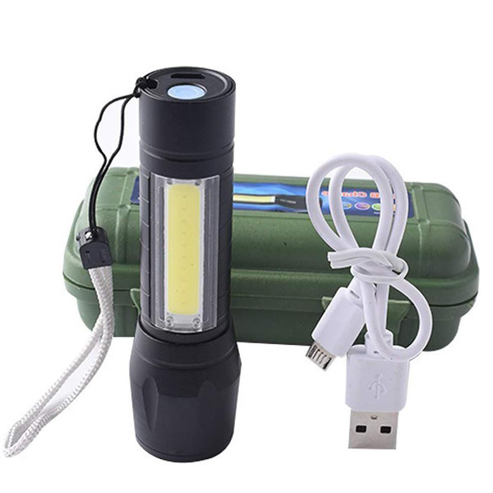 Outdoor Camping Tactical Torch Long Range Zoomable Portable Multifunctional Small Led Mini Flashlights