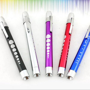 Aluminum Alloy Nurse Penlight Led Nurses Medical Portable Pen Edc Flashlight With Pupil Gauge