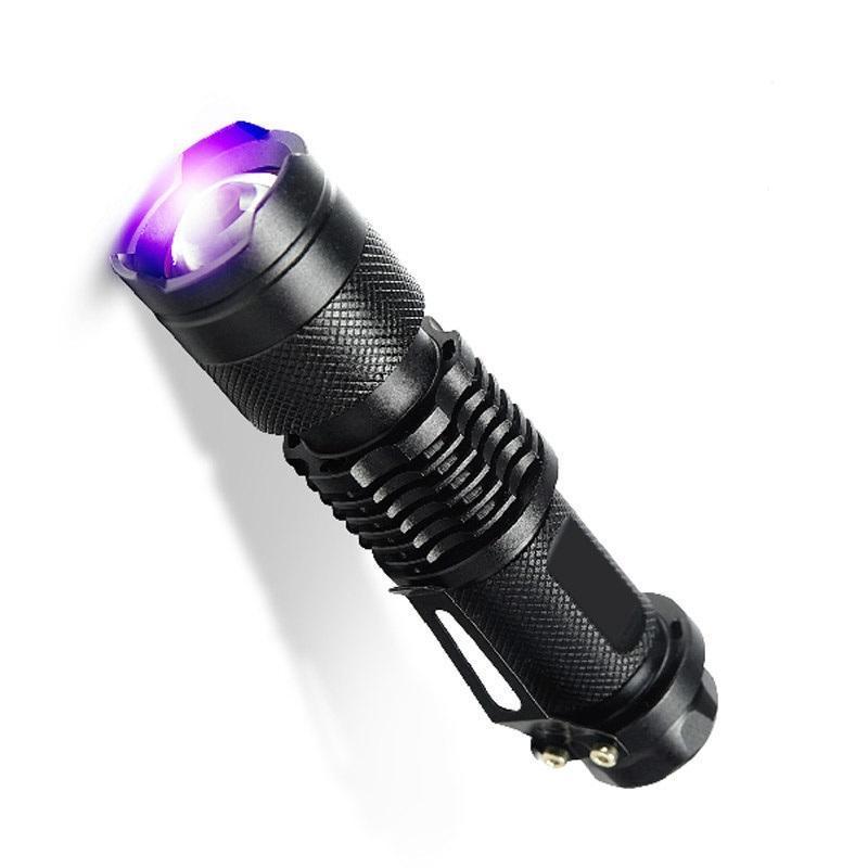 Free Custom Logo Portable Purple Torch Light 395Nm Black Light Pet Money Linterna Uv Edc Flashlights