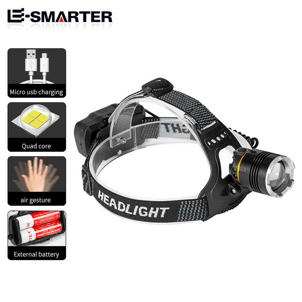 Super Brightness Powerful Rechargeable Aluminum Zoom P70 Camping Searching Head Lamp Headlamps Flashlight