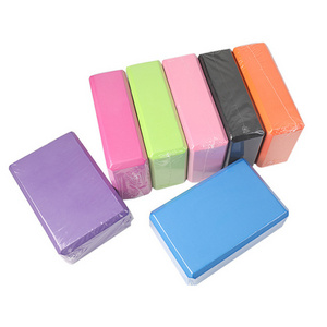 High density premium eco friendly custom logo anti-slip yoga block foam set yoga brick eva yoga block with logo