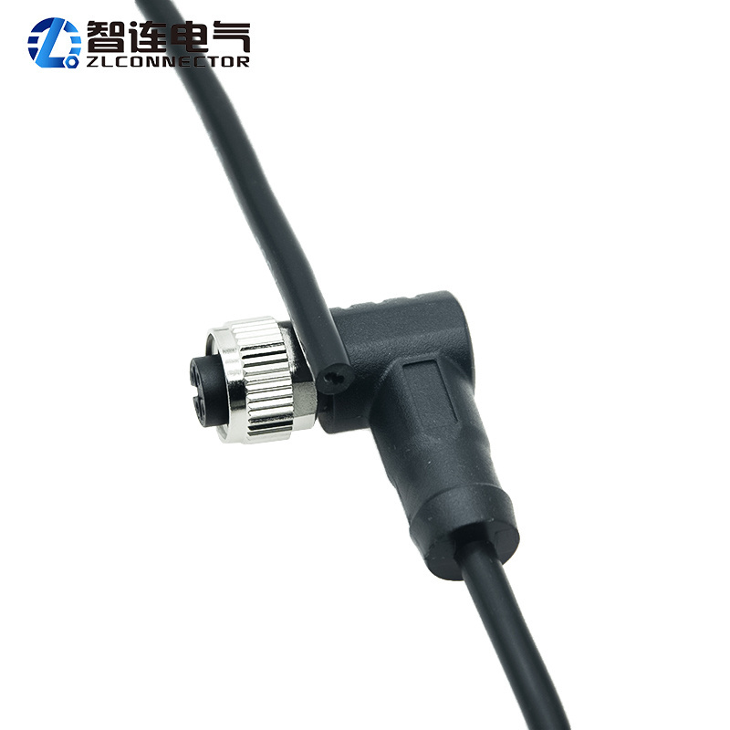 IP67 IP68 Waterproof Sensor Circular Female Male Angled M8 M12 2 3 4 5 6 8 12 Pin Cable Connector