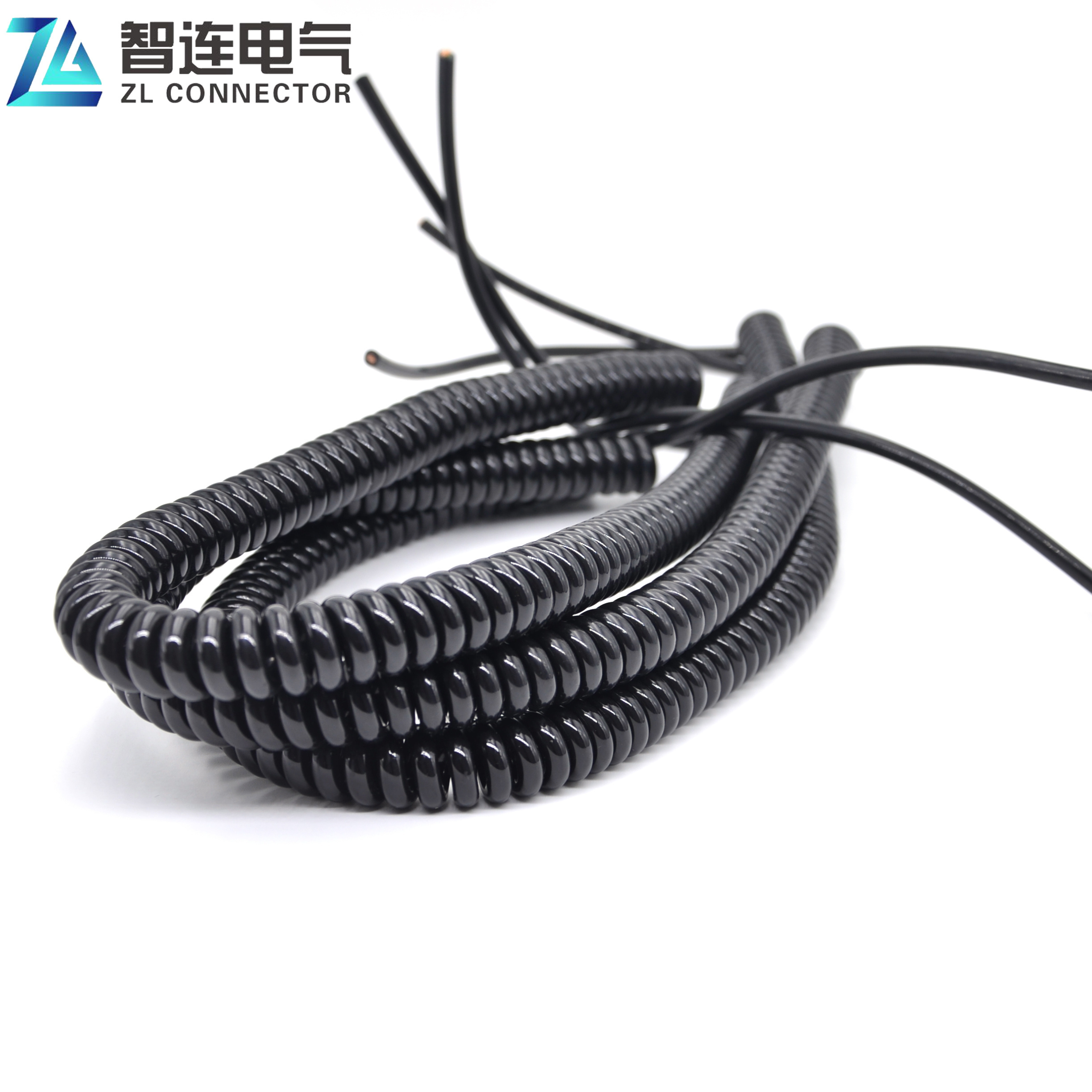 Matt or Glossy Electrical Spring Spiral Coiled Wire Cable