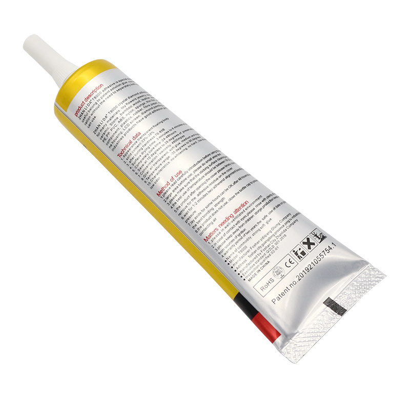 50ML Zhanlida T8000 Clear Contact DIY Multifunctional Glue Repair Adhesive With Precision Applicator Tip