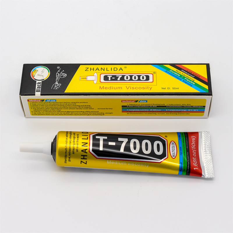 Zhanlida t7000 Glue 15ml 50ml 110ml LCD Display Frame Glue T7000 for Mobile Phone Screen Bonding Glass Frame Repair Black Glue