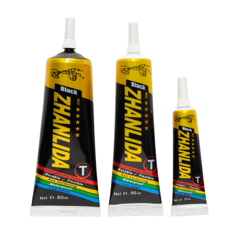 Zhanlida T Hard Settings Contact Adhesive Universal Repair Glue With Precision Applicator Tip - 80ML 50ML 15ML T Glue Adhesive