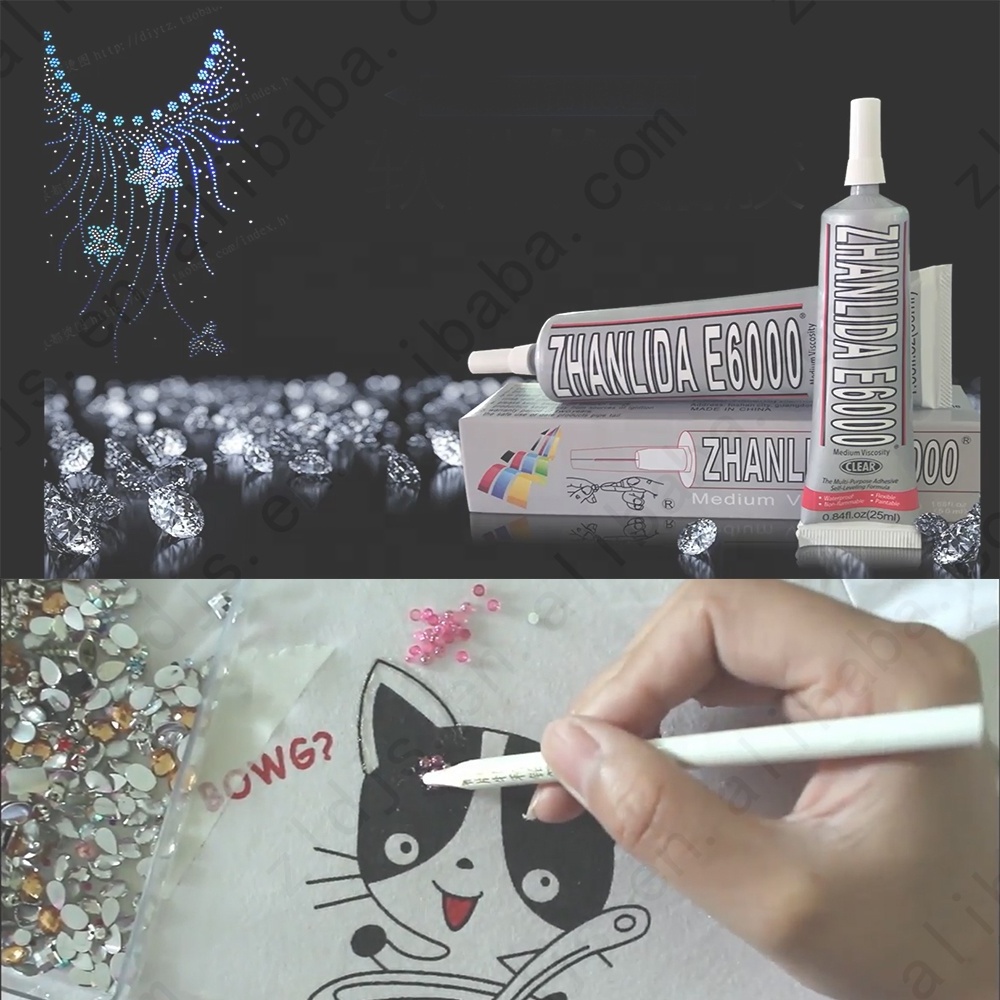 Zhanlida E6000 Clear Contact Adhesive With Precision Applicator Tip - 110ml 50ml 15ml E6000 Glue Adhesive