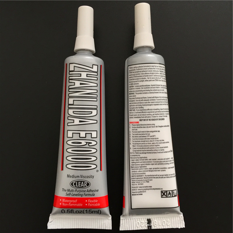 50ml Glue E6000 Transparent Zhanlida Glue poxy Adhesive Hotfix for Crystal Rhinestone Glass Jewelry Polymer Clay Ceramic fabric