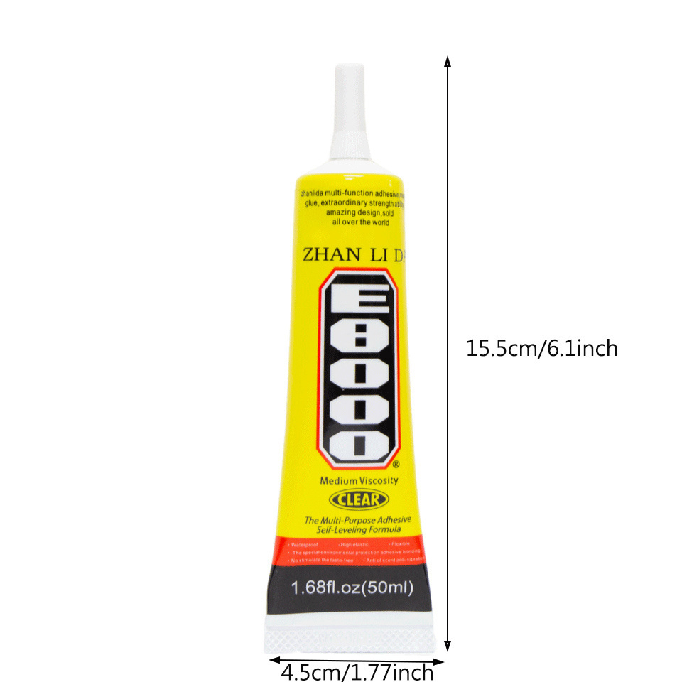 Zhanlida Epoxy steel glue E8000 110ml  acrylic clear glue apply to ceramic/craft/leather/metal/wood/stone/glass/pvc