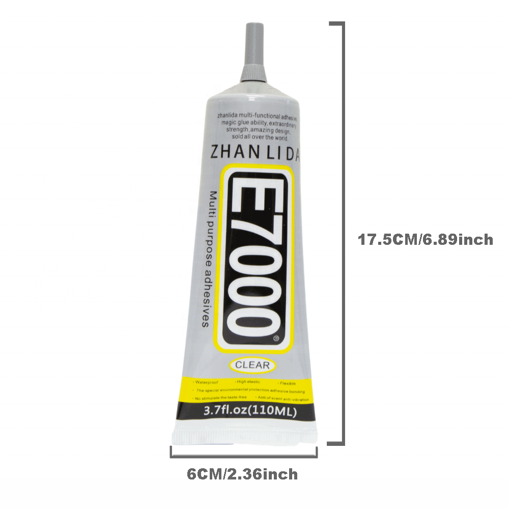 Zhanlida E7000 110ML Clear Contact DIY Cloth Fibre Fabric Adhesive Multipurpose Wedding Dress Leather Bag Diamond Glass Glue